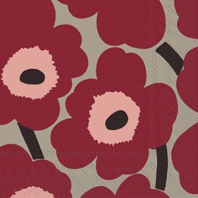 Marimekko Unikko Serviette 33 x 33cm - Serviette - Publicité Marimekko Unikko Serviette 33 x 33cm - Serviette - Publicité