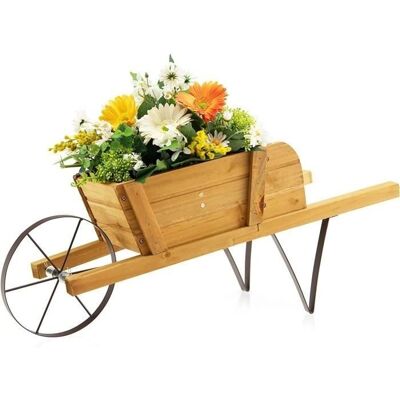 GOPLUS - Pin bois - 69.5x26x29.5cm - Chariot à plantes - Publicité GOPLUS - Pin bois - 69.5x26x29.5cm - Chariot à plantes - Publicité