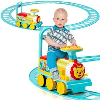 Costway - Electric Train - Blue - 16 Rails - Toy Train Set Costway - Electric Train - Blue - 16 Rails - Toy Train Set