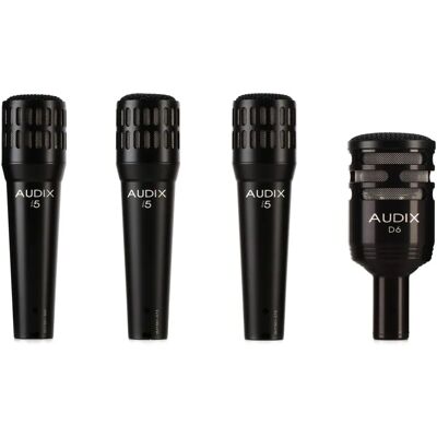 Audix D4 D6 i5 Drum Microfoon Set - Instrumentenmicrofoons Audix D4 D6 i5 Drum Microfoon Set - Instrumentenmicrofoons