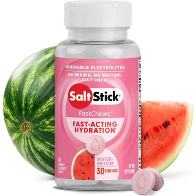 Saltstick Fastchews Pastèque - Suppléments d'Électrolytes - Publicité Saltstick Fastchews Pastèque - Suppléments d'Électrolytes - Publicité