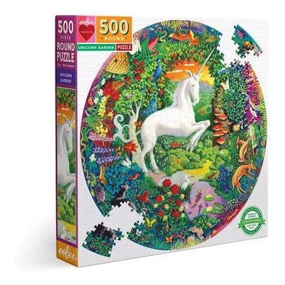 Eeboo Jardin des Licornes Puzzle Rond 500 pièces Eeboo Jardin des Licornes Puzzle Rond 500 pièces