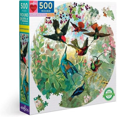 EEBOO Puzzle rond colibris 500 pièces - Puzzle - Publicité EEBOO Puzzle rond colibris 500 pièces - Puzzle - Publicité