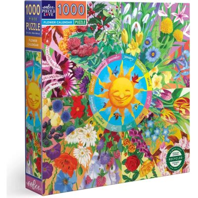 eeBoo Quadratisches Puzzle Blumenkalender - Puzzle eeBoo Quadratisches Puzzle Blumenkalender - Puzzle