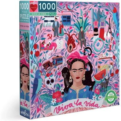 eeboo Puzzle carré Viva la vida - Puzzle eeboo Puzzle carré Viva la vida - Puzzle