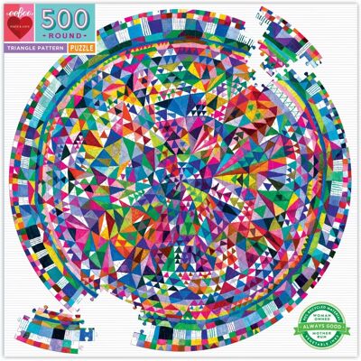 eeBoo Motif Triangle Puzzle - Forme ronde eeBoo Motif Triangle Puzzle - Forme ronde