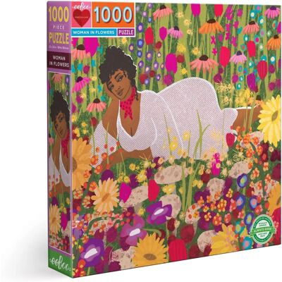 Eeboo Femme dans les Fleurs - Puzzle - 1000 Pièces Eeboo Femme dans les Fleurs - Puzzle - 1000 Pièces