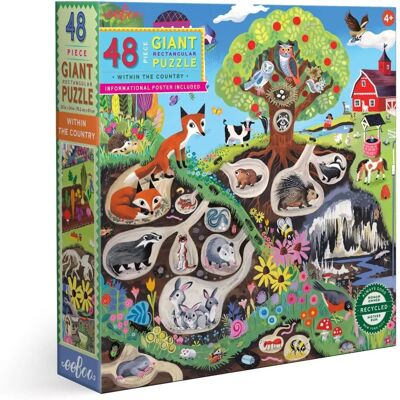 eeBoo Giants puzzle 48 deler - Innenfor landet - Puslespill eeBoo Giants puzzle 48 deler - Innenfor landet - Puslespill