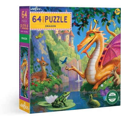 Eeboo Puzzle - 64 Pièces - Dragon Paisible - Jeux de Puzzle - Publicité Eeboo Puzzle - 64 Pièces - Dragon Paisible - Jeux de Puzzle - Publicité