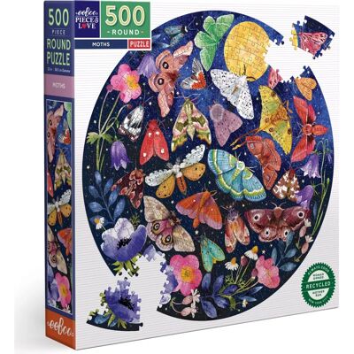 Puzzle Rotondo Falene eeBoo - 500 Pezzi Puzzle Rotondo Falene eeBoo - 500 Pezzi