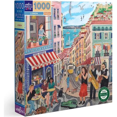 Eeboo Puzzle Lissabon - 1000 Teile - Kunst von Miranda Sofroniou Eeboo Puzzle Lissabon - 1000 Teile - Kunst von Miranda Sofroniou