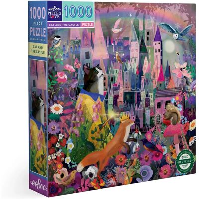 eeBoo Puslespill 1000 biter - Katt og slott - Puslespill eeBoo Puslespill 1000 biter - Katt og slott - Puslespill