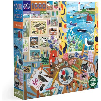 eeBoo Puzzle 1000 pièces Oiseaux de mer - Puzzle eeBoo Puzzle 1000 pièces Oiseaux de mer - Puzzle