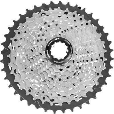 Cassetta Shimano Deore XT 11-40 Argento - Pezzo di Bicicletta Cassetta Shimano Deore XT 11-40 Argento - Pezzo di Bicicletta