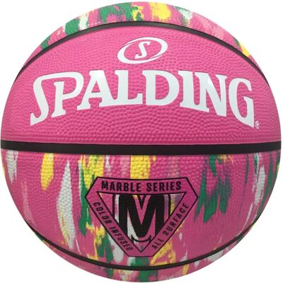 Ballon de basket Marble Series rose - Taille 6 - Extérieur - Publicité Ballon de basket Marble Series rose - Taille 6 - Extérieur - Publicité