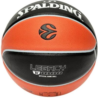 Ballon de basket Euroleague TF1000 - Orange/Noir - Taille 7 - Publicité Ballon de basket Euroleague TF1000 - Orange/Noir - Taille 7 - Publicité