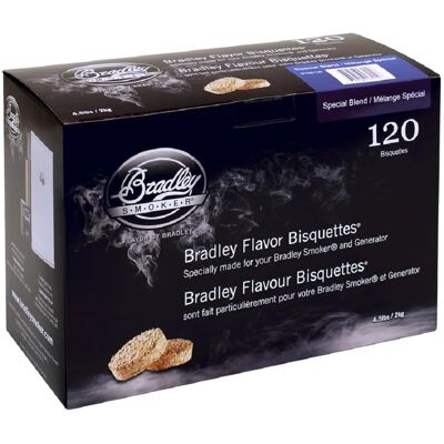 Bradley Smoker Special Blend - Combustible pour fumoir - 120 pièces - Publicité Bradley Smoker Special Blend - Combustible pour fumoir - 120 pièces - Publicité