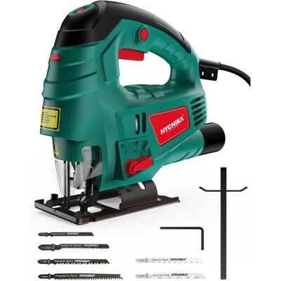 HYCHIKA 750W/800W Stichsäge - Variabler Tempo, Laserführung, 110mm Schnitt HYCHIKA 750W/800W Stichsäge - Variabler Tempo, Laserführung, 110mm Schnitt