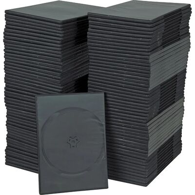 Uc Media 100 X Single Black 7mm Slim DVD Cases - DVD Cases Uc Media 100 X Single Black 7mm Slim DVD Cases - DVD Cases
