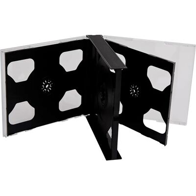 Uc Media 25mm 5 Disc CD DVD Jewel Case - Black Uc Media 25mm 5 Disc CD DVD Jewel Case - Black
