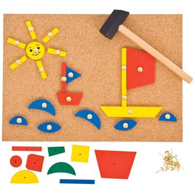 Bigjigs Holz Pin-a-Shape - Pädagogisches Kreativspiel für Kinder 3+ Bigjigs Holz Pin-a-Shape - Pädagogisches Kreativspiel für Kinder 3+