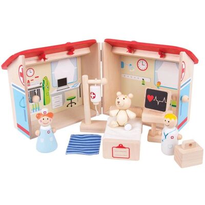 Bigjigs Toys Mini Krankenhaus Spielset - Rollenspiel Bigjigs Toys Mini Krankenhaus Spielset - Rollenspiel
