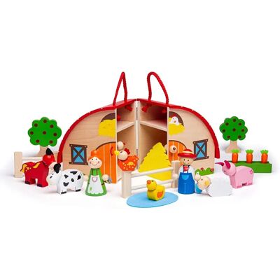 Bigjigs Toys Mini Farm Spielset - 16 Teile für kreatives Spielen Bigjigs Toys Mini Farm Spielset - 16 Teile für kreatives Spielen