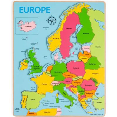 Bigjigs Europa Puzzle - Puzzle, Bildungsspiel, Geografie Bigjigs Europa Puzzle - Puzzle, Bildungsspiel, Geografie