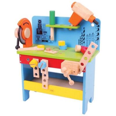 Stół z narzędziami Bigjigs Toys - Zabawka dla dzieci Stół z narzędziami Bigjigs Toys - Zabawka dla dzieci