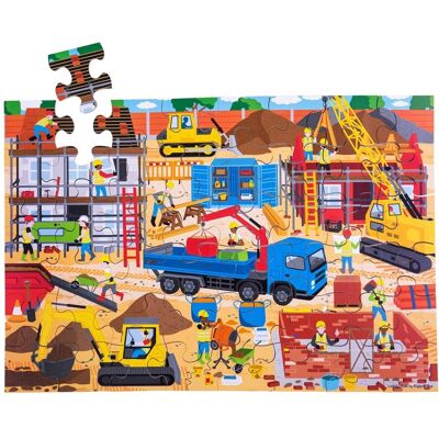 Puzzle en bois Bigjigs Toys - Chantier - 48 pièces - Publicité Puzzle en bois Bigjigs Toys - Chantier - 48 pièces - Publicité