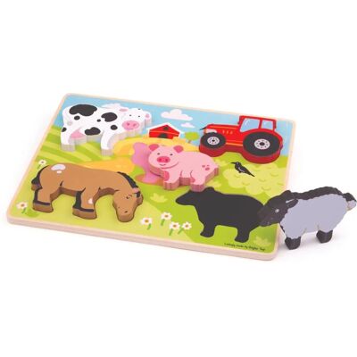 Bigjigs Spielzeug Bauernhof Puzzle - Holz Lernspiel Bigjigs Spielzeug Bauernhof Puzzle - Holz Lernspiel