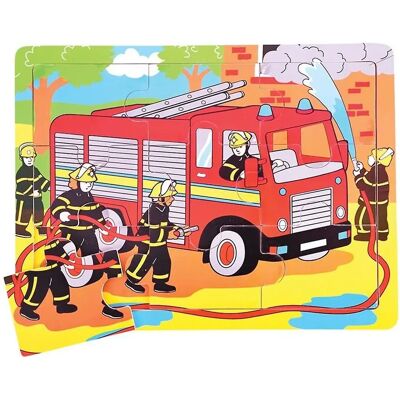 Bigjigs Holz-Puzzle - Feuerwehrauto Bigjigs Holz-Puzzle - Feuerwehrauto