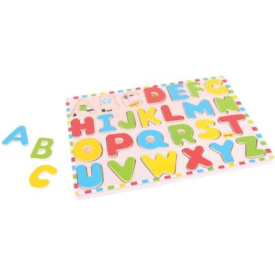 Bigjigs Toys Inset Puzzle Großbuchstaben-Alphabet - Puzzle - Publicité Bigjigs Toys Inset Puzzle Großbuchstaben-Alphabet - Puzzle - Publicité