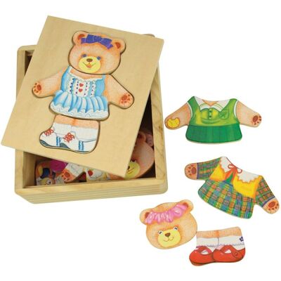 Bigjigs Wooden Toys Mrs Bear - Interchangeable Faces & Outfits - Storytelling Fun Bigjigs Wooden Toys Mrs Bear - Interchangeable Faces & Outfits - Storytelling Fun