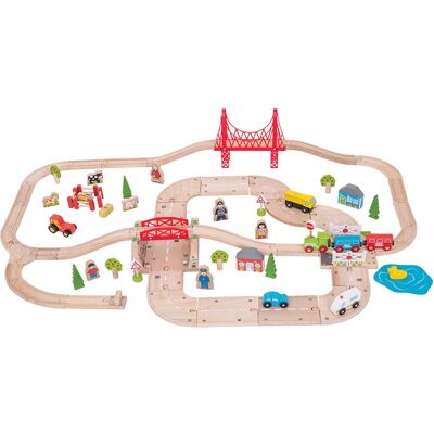 Bigjigs Ländliche Bahn- und Straßen-Set (BJT021) Bigjigs Ländliche Bahn- und Straßen-Set (BJT021)