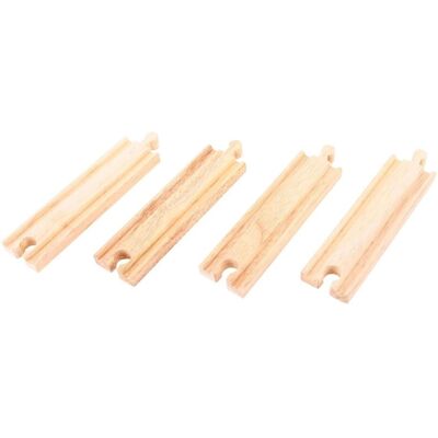 Bigjigs Holz-Eisenbahn Mittlere Gerade - Erweiterung für 3+ Jahre Bigjigs Holz-Eisenbahn Mittlere Gerade - Erweiterung für 3+ Jahre