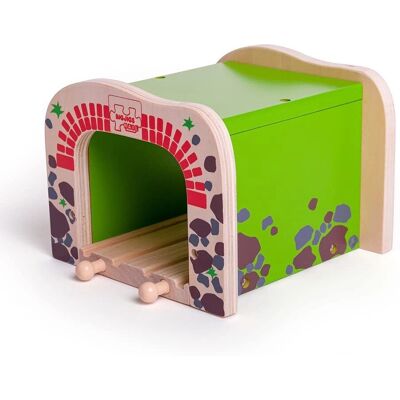 Bigjigs Holzschienen Doppelter Tunnel - Kompatibel mit führenden Holzschienenmarken Bigjigs Holzschienen Doppelter Tunnel - Kompatibel mit führenden Holzschienenmarken