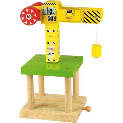Bigjigs Holzbahn Großes Gelber Kran - Spielbahn Bigjigs Holzbahn Großes Gelber Kran - Spielbahn