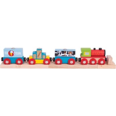 Bigjigs Holz-Güterzug - Sicheres, Lehrreiches Spielzeug Bigjigs Holz-Güterzug - Sicheres, Lehrreiches Spielzeug
