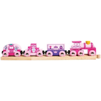 Bigjigs Speelgoed Bigjigs Rails, Prinses Trein, Houten Speelgoed - Treinset Bigjigs Speelgoed Bigjigs Rails, Prinses Trein, Houten Speelgoed - Treinset