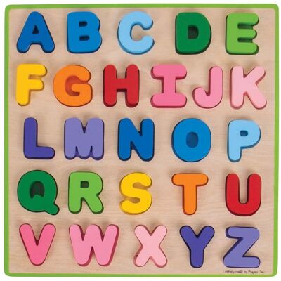 Bigjigs Spielzeug Holzbuchstabenpuzzle - Lernen, Erkennung, Geschicklichkeit Bigjigs Spielzeug Holzbuchstabenpuzzle - Lernen, Erkennung, Geschicklichkeit