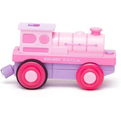 Bigjigs Rail Elektrische lokomotiva Silná růžovka - Batteriebetriebene, Kompatible, Robuste Lok Bigjigs Rail Elektrische lokomotiva Silná růžovka - Batteriebetriebene, Kompatible, Robuste Lok