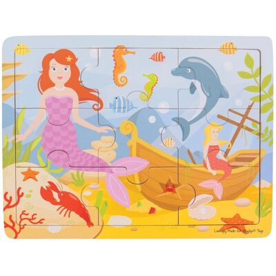 Bigjigs Mermaid Wooden Puzzle - Underwater Scene Bigjigs Mermaid Wooden Puzzle - Underwater Scene