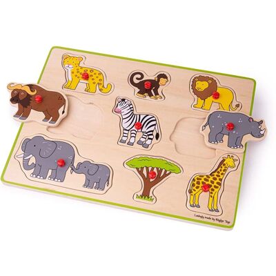 Bigjigs Toys Houten Puzzel Safari - Kinderpuzzel Bigjigs Toys Houten Puzzel Safari - Kinderpuzzel