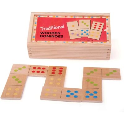 Bigjigs Toys Holz-Domino - Klassisches Familienspiel Bigjigs Toys Holz-Domino - Klassisches Familienspiel