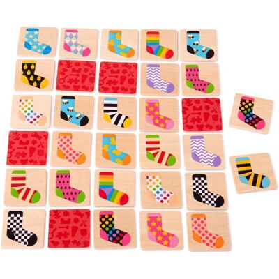 Bigjigs Holz-Memo-Spiel Bunte Socken - Gesellschaftsspiel Bigjigs Holz-Memo-Spiel Bunte Socken - Gesellschaftsspiel