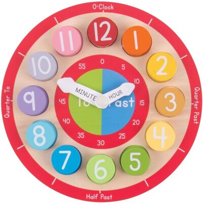 Bigjigs Toys Holzlehruhr - Pädagogisches Spielzeug für Kinder Bigjigs Toys Holzlehruhr - Pädagogisches Spielzeug für Kinder