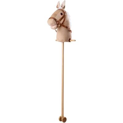 Bigjigs Toys Beiges Cord Hobby Horse - Holzpferd mit Rädern Bigjigs Toys Beiges Cord Hobby Horse - Holzpferd mit Rädern