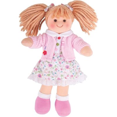 Bigjigs Toys Poppy Rag Doll - 28cm Weiches Plüschspielzeug für 1-Jährige Bigjigs Toys Poppy Rag Doll - 28cm Weiches Plüschspielzeug für 1-Jährige