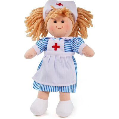Lalki pielęgniarka Nancy od Bigjigs Toys - Miękka, Zmysłowa, Dekoracyjna Lalki pielęgniarka Nancy od Bigjigs Toys - Miękka, Zmysłowa, Dekoracyjna